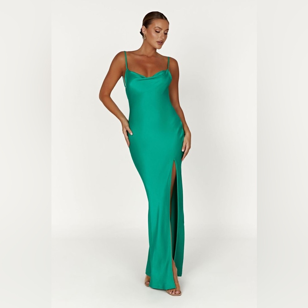 Meshki Jade Cowl Neck Backless Maxi Dress